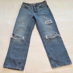 Women’s Blue Distressed Jeans